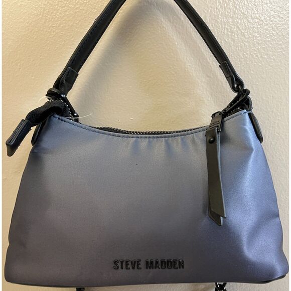 NWT Steve Madden BBABS sparkle gray and black crossbody bag - Picture 3 of 10